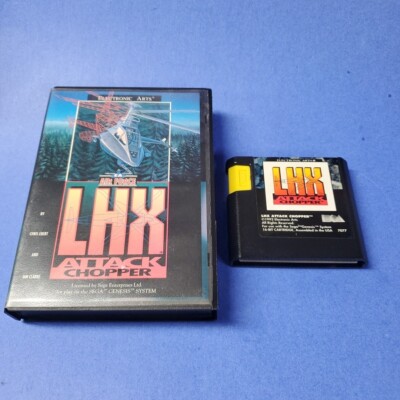 LHX Attack Chopper Sega Genesis Video Game Cart w/ Box Only