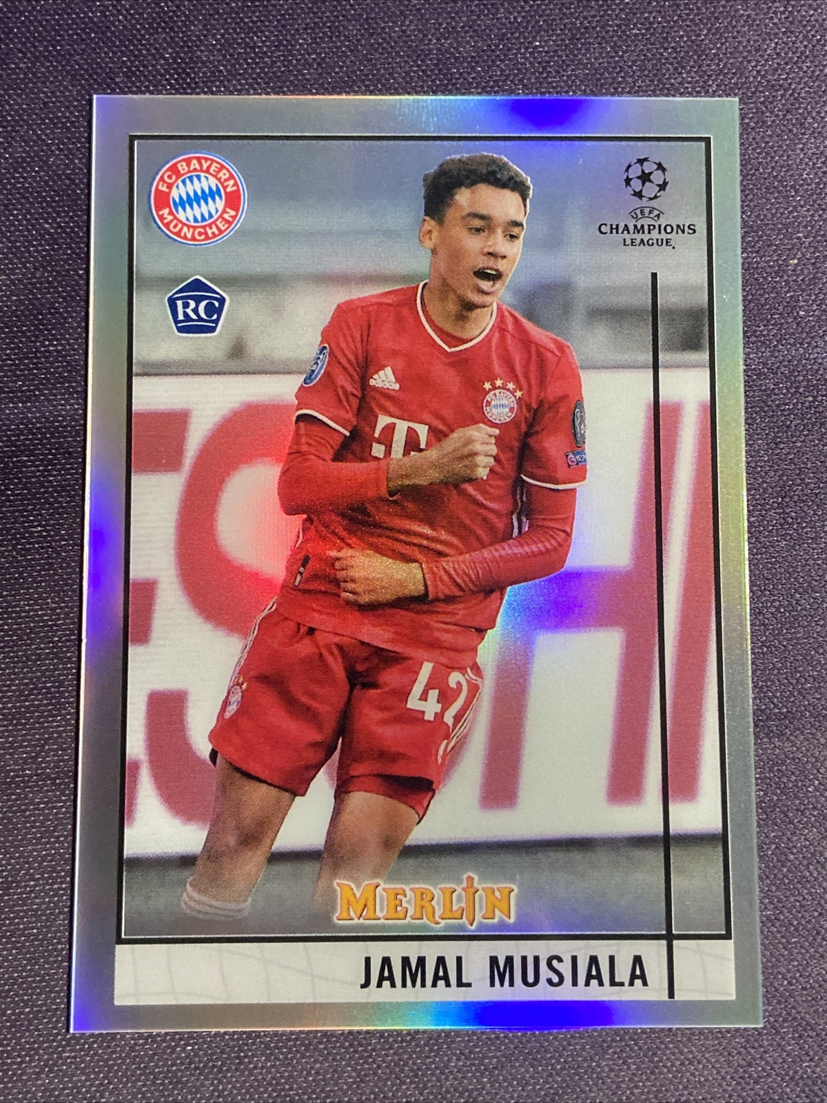 2020-21 Topps Merlin Chrome UEFA #73 JAMAL MUSIALA RC Rookie REFRACTOR UCL