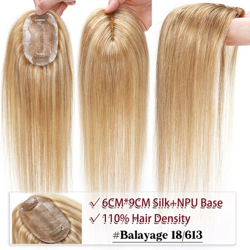 Topper 100% Human Hair Top Toupee Piece Clip in Hairpiece Indian Wig Women 6-20" - Picture 28 of 117