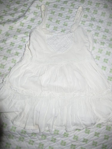 euc Matilda Jane ivory swiss dot crochet sleeveless girl 10 free ship US - Picture 2 of 2
