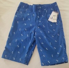 Univibe Boys Size 14 Long Shorts True Blue Sunglass Print Adjustable Waist NWT