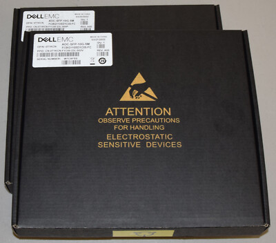 Lot 2 New Dell EMC AOC-SFP-10G-5M T1KCN Active Optical Cable SFP+ 5 Meter