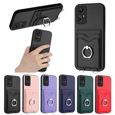For Motorola Moto Edge 60 Pro G55 G Play Power Leather Phone Case W Ring Holder