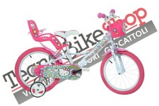 Bici per Bambina Bicicletta Dino Bikes Hello Kitty Club 2 - Taglia 16" Pollici