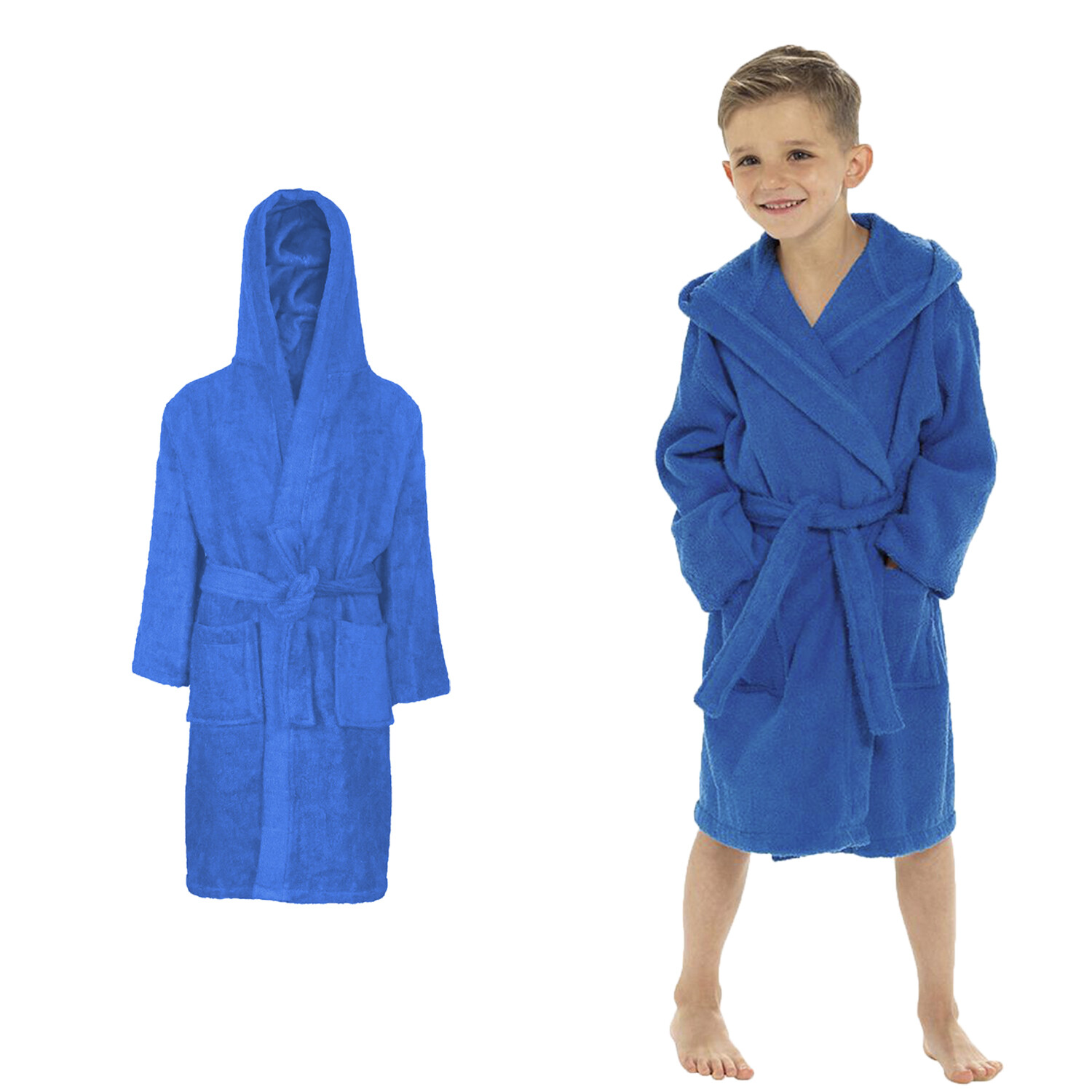 Terry Towelling Bathrobe Kids Boys Girls High Cotton Bath Robe Dressing