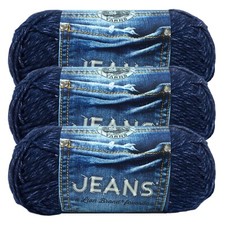  3 Pack Lion Brand Yarn 505-108R Jeans Yarn, Brand New