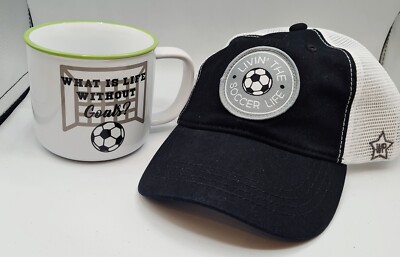 What Is Life Without Goals 4  Mug & Unisex Black Soccer Life Hat Gift Set