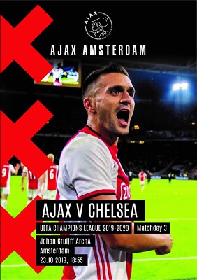 Programme Ajax Amsterdam Netherlands v Chelsea 2019 Champions League | eBay