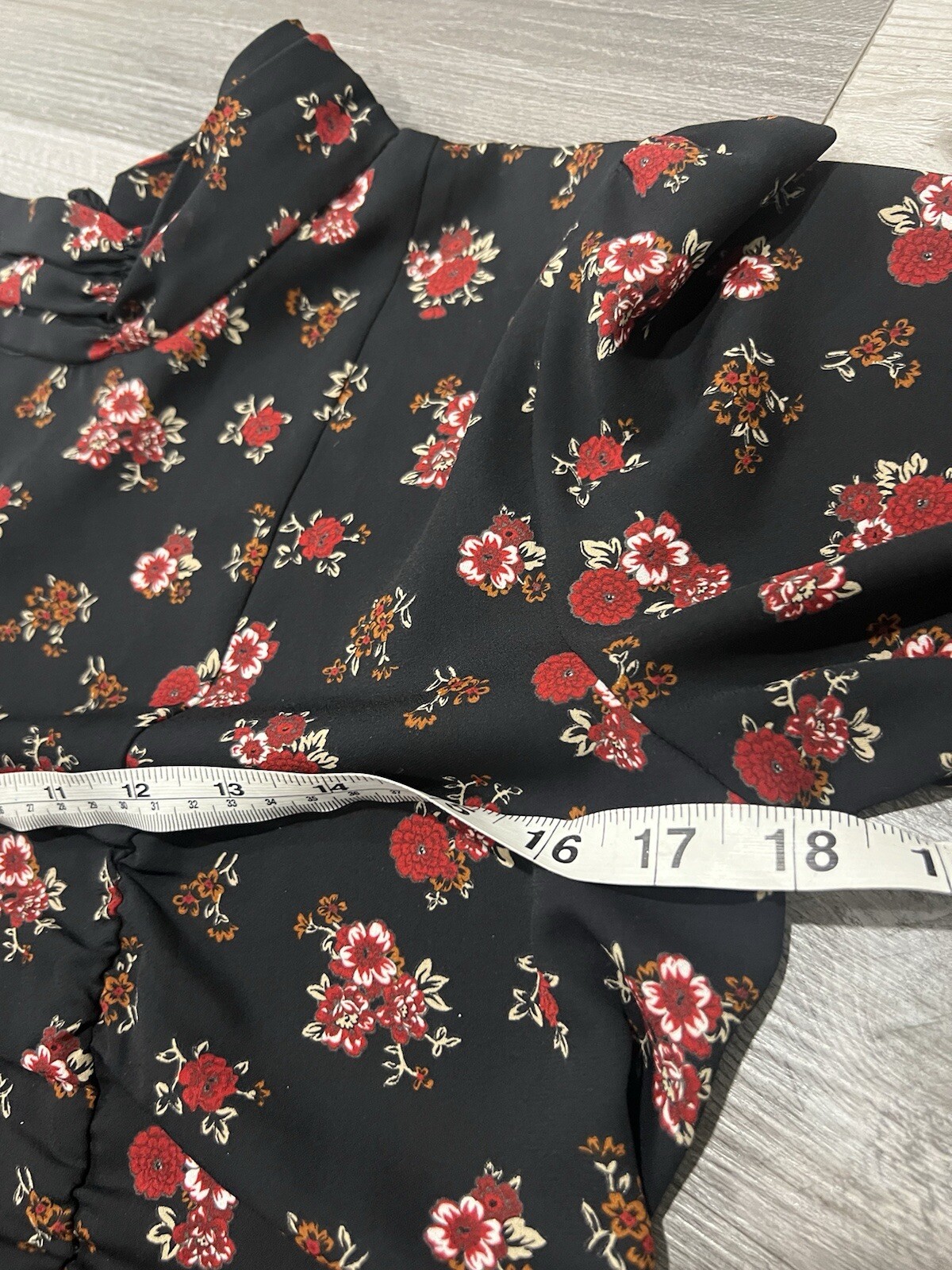 Zara Basic collection Black Floral Button Necklin… - image 4