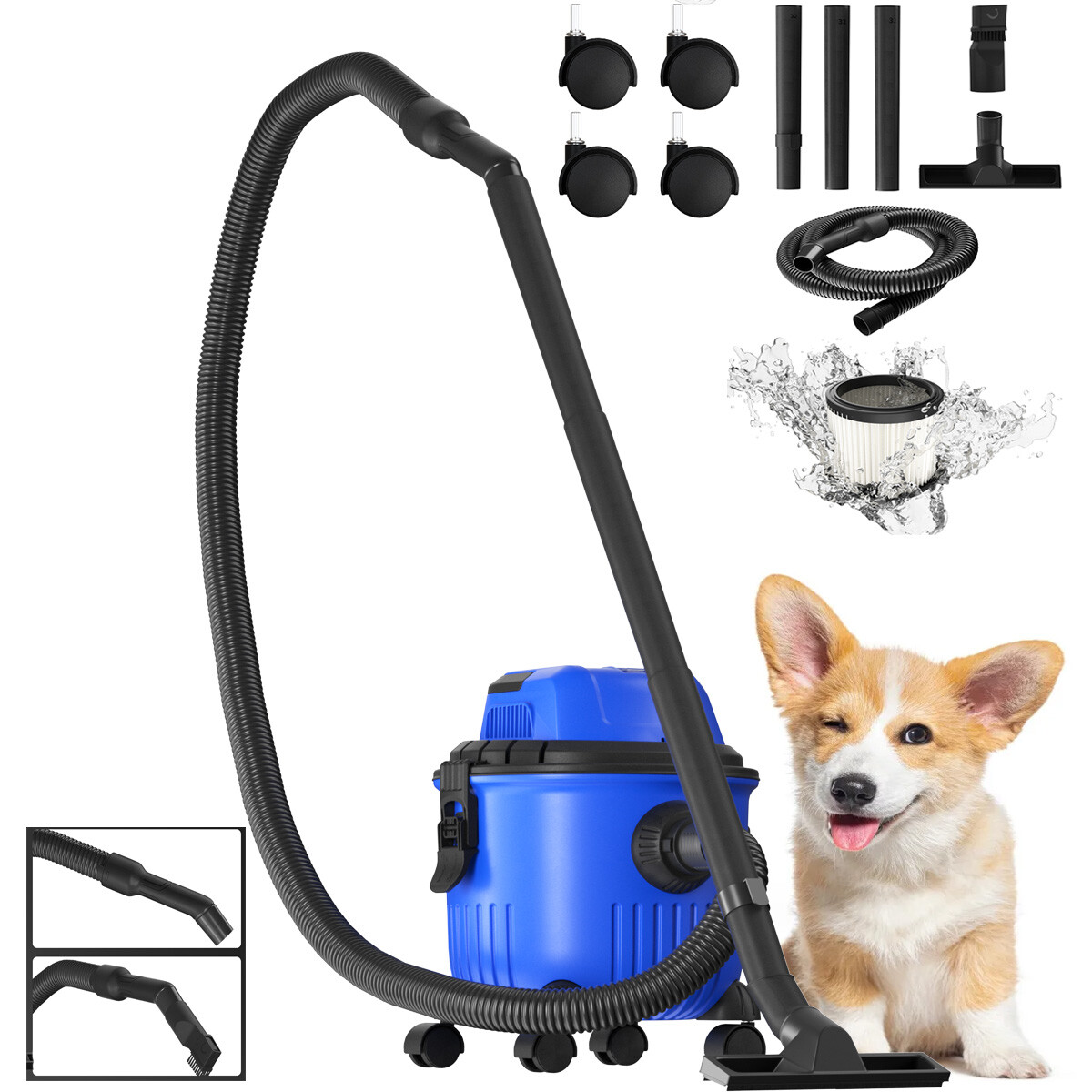 Industrial Home Corded Vacuum Cleaner Wet and Dry Vac 20L 6pc Free Kit 4800W