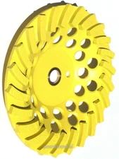 7" x24SEG EDCO ORIGINAL DIAMOND CUP WHEEL w/Pin Hole 4 Edge Turbo Grinder-BEST