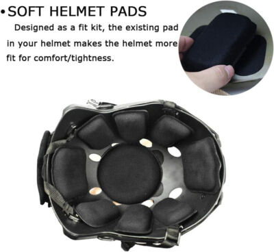 Rembourrage Casque Universel Ding Inserts - Pour Casque Moto, Foot - Absorption Chocs 3D - Noir