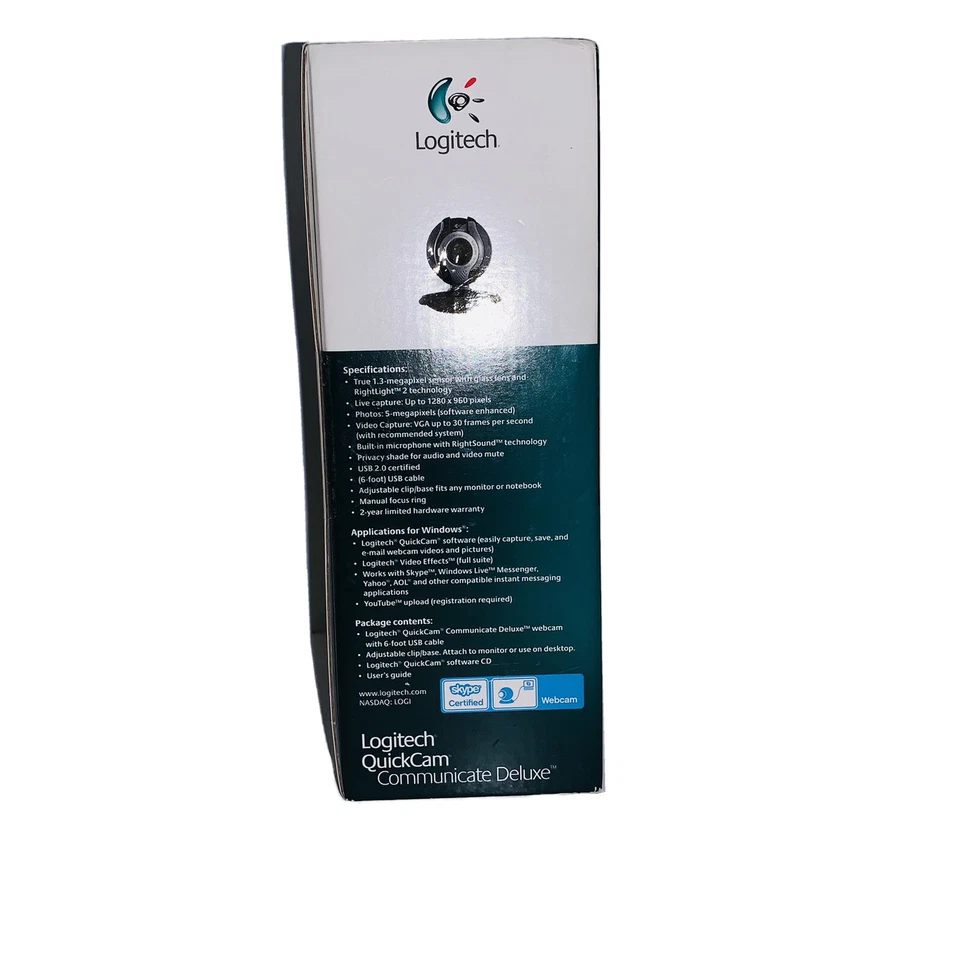 Logitech Quickcam Communicate Deluxe S7500 Webcam with Built In Mic Includes CD - Image 4 of 4
