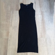 Lulus Womens Dress Size 8 Black Stretch Jersey Classic Sheath Maxi