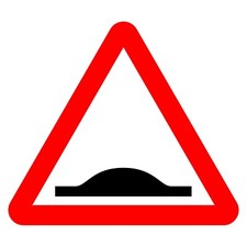 Road Humps/Speed Bumps Sign or Sticker | WARN0003
