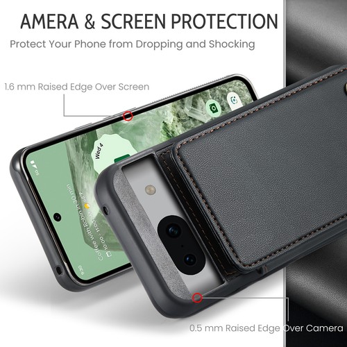 CaseMe PU Leather Card Slots Holder Cover Wallet Case for Google Pixel 8/Pro/8A - 第 15/29 張圖片