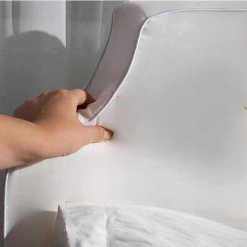 - New/Improved Cotton 'Wrinkle-Free' Cover. Portable Twin XL White Headboard Cus - 第 6/7 張圖片