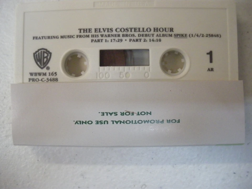 ELVIS COSTELLO HOUR CASSETTE TAPE SPIKE PROMO INTERVIEW Foto 2 de 3
