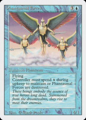 4x Phantasmal Forces - MP - Revised Edition - SPARROW MAGIC - mtg