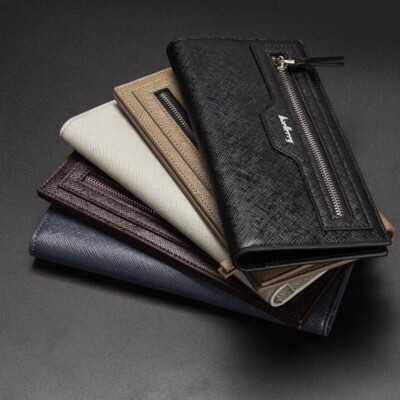 Pelle Borsetta Uomo Baellerry Lungo Portafoglio Organizer Libretto