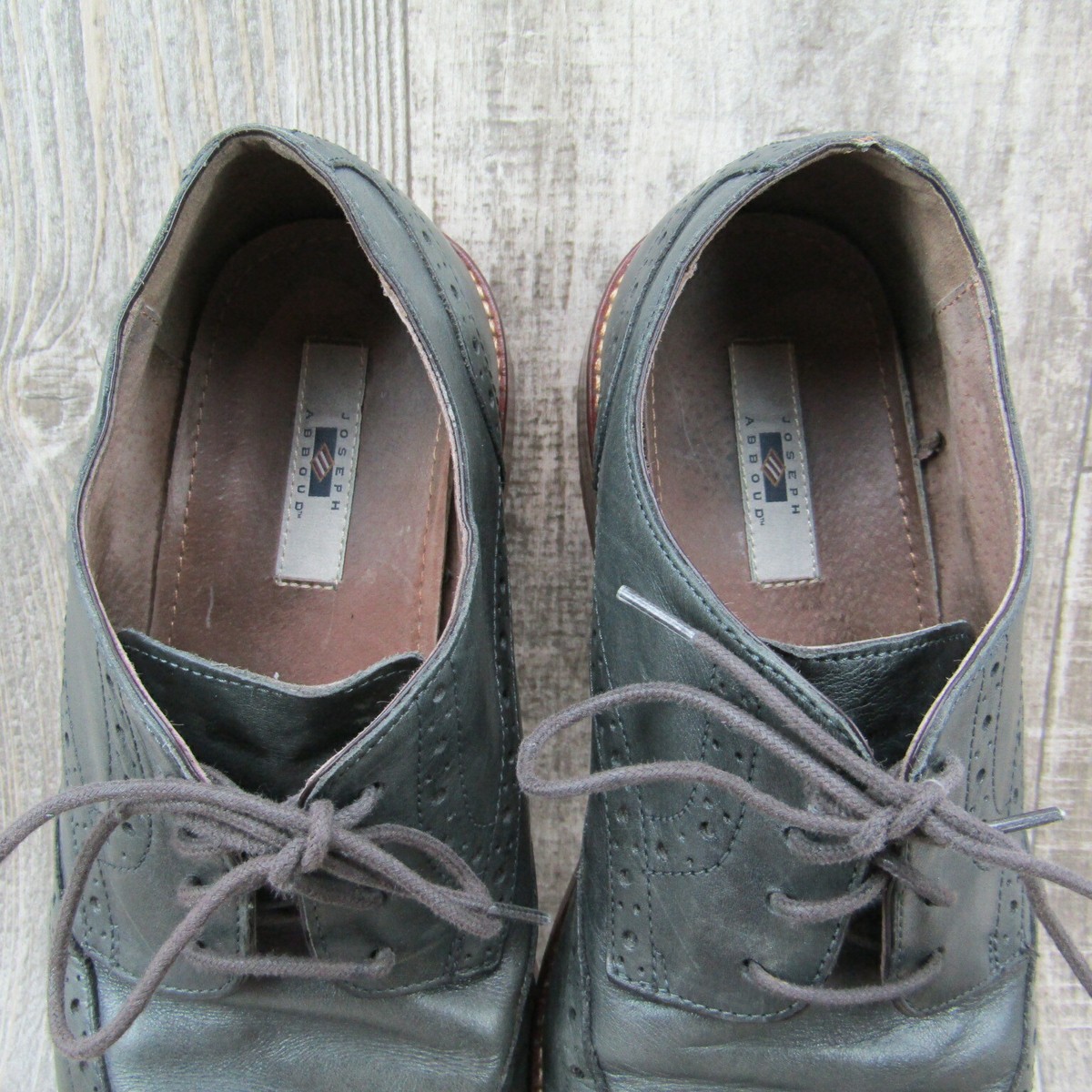 Joseph Abboud Mens Oxford Dress Shoes Formal Leather Wingtip Gray Size 9 Lace Up Joseph Abboud Brown Mens Formal Shoes Size 9 Leather Oxford  main image 3