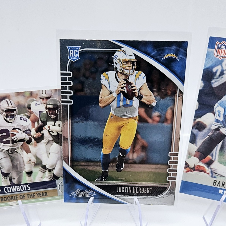 NFL Football Cards Lot of 300+ Autos Vintage Burrow Herbert Rookies