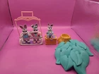 New ListingHideaway Hollow Bunny Rabbit Figures Family 3" Vintage Fisher Price 1996 READ