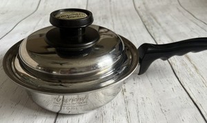 Kitchen Craft West Bend Americraft Skillet Fry Pan 8" 1 Qt SS w/Lid 53095