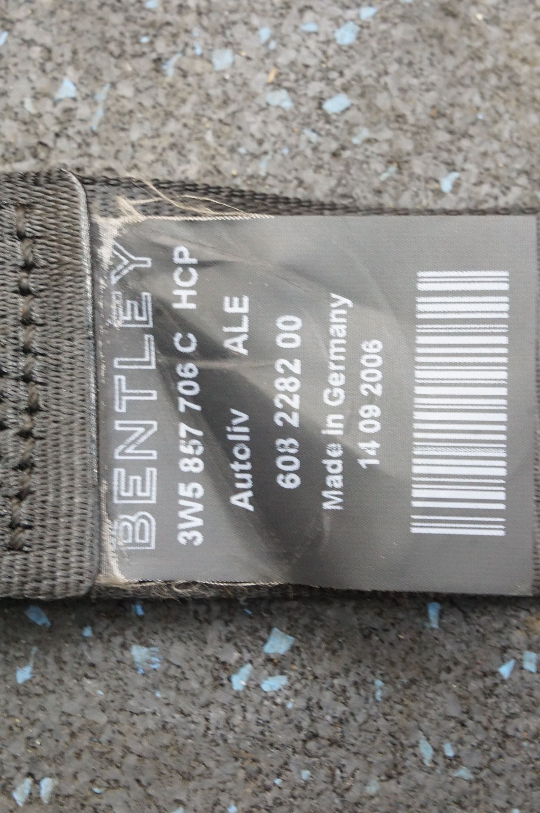 Front Right Seat Belt Retractor 3W5857706C Bentley Continental Flying Spur 07-12