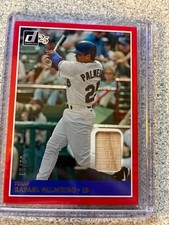 2025 Panini Donruss Retro 1985 Materials Rafael Palmeiro #MAT-RP (MEM) Red /99