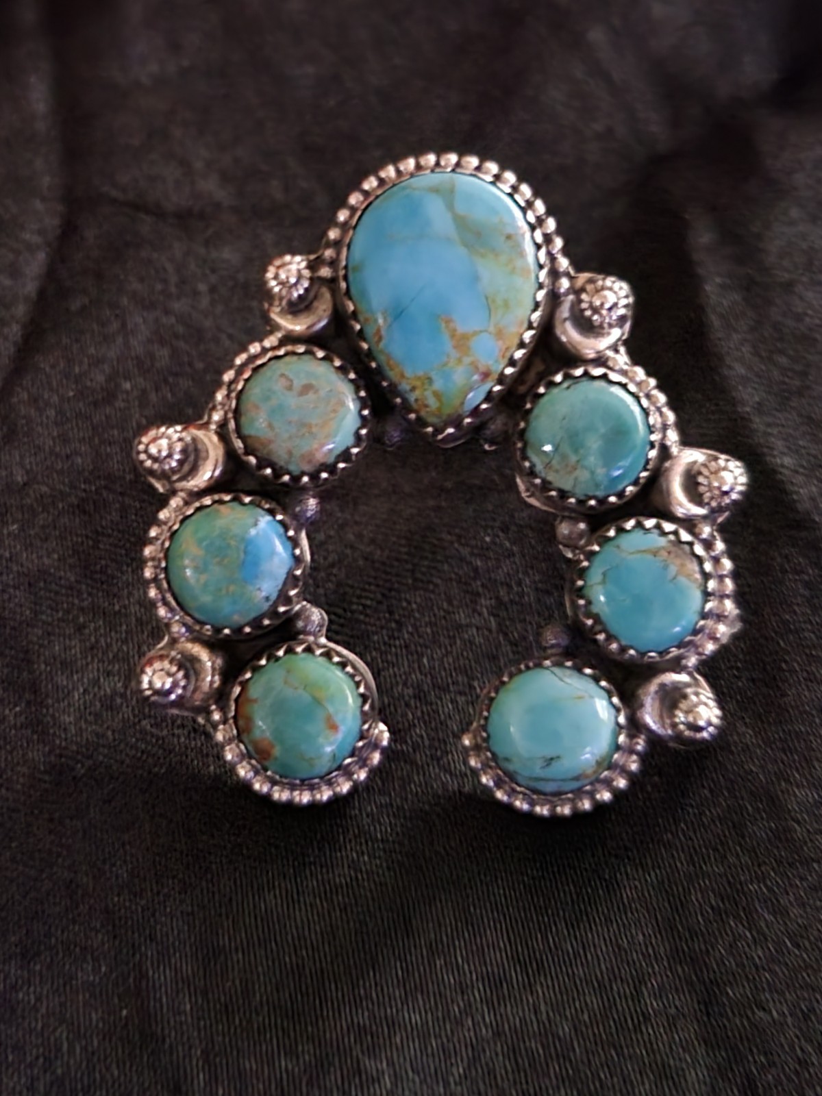 Beautiful Large Sterling Silver Native American H… - image 4