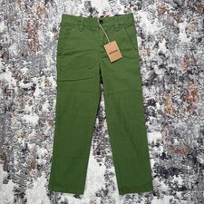 Mini Boden Everyday Relaxed Pants Elastic Waist Pine Green Twill Size: 5-6Y NWT