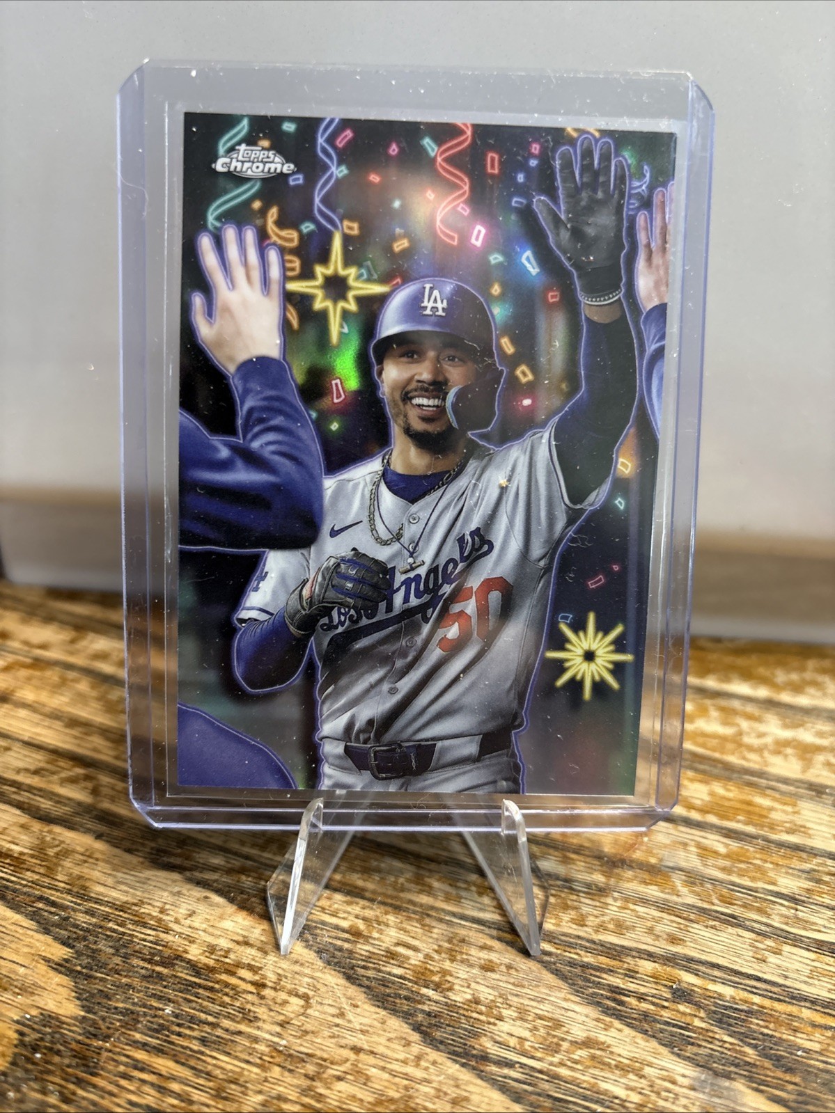 2025 Topps Chrome Update Mookie Betts CELEBRACION SSP Los Angeles Dodgers