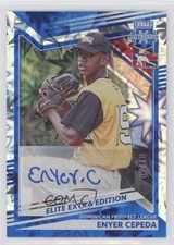 2022 Panini Elite Extra Edition Blue Signatures /10 Enyer Cepeda #174 Auto 1k0w