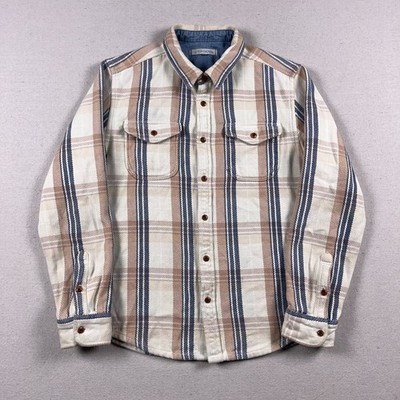 Outerknown Blanket Shirt Men's Large Plaid Heavyweight Organic Cotton