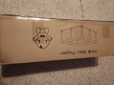 DripeX Baby Playpen, Baby Playpen for Toddler 50  x 50  x 27  Gray NEW IN BOX