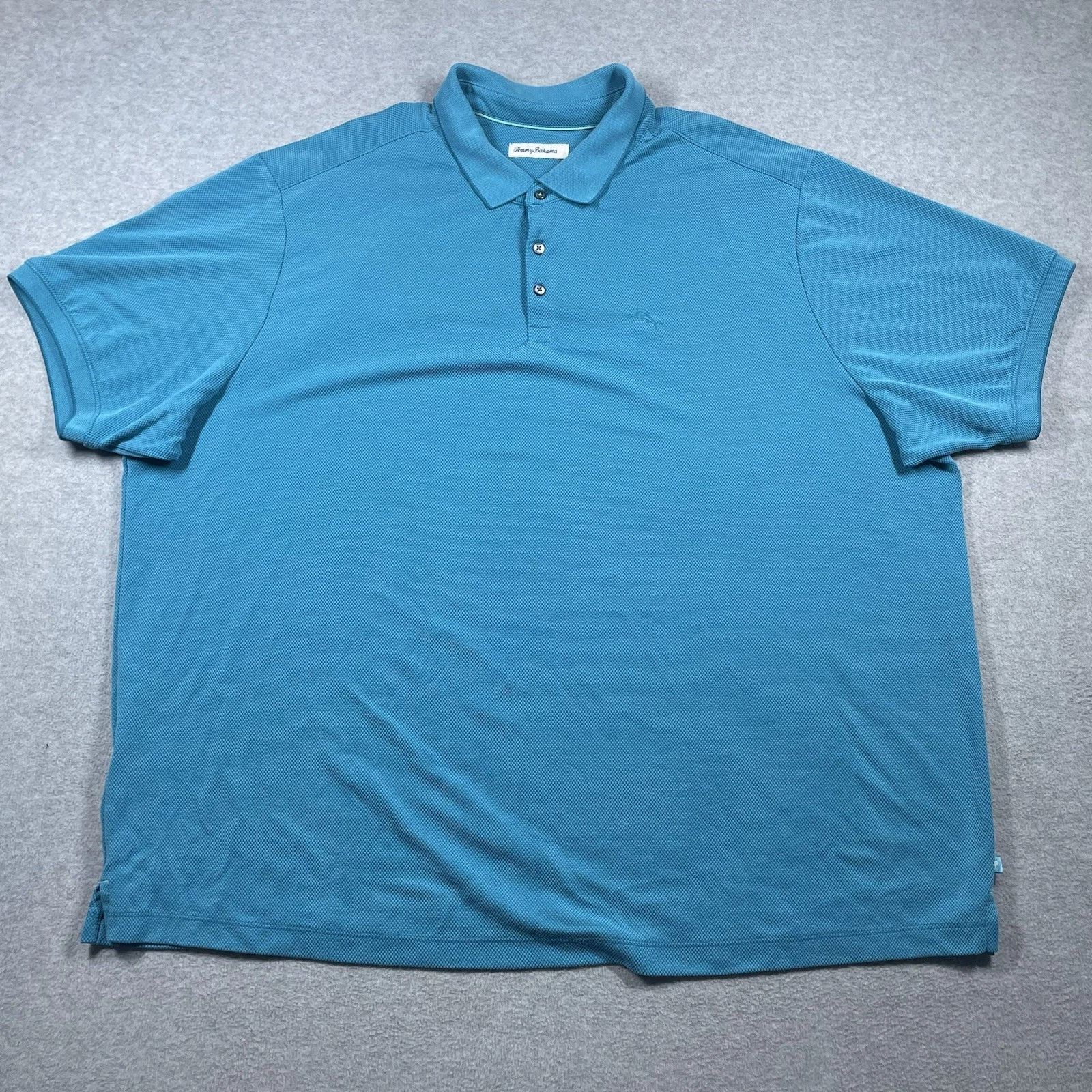 Tommy Bahama polo shirt men's 3XLB blue short sleeve solid preppy