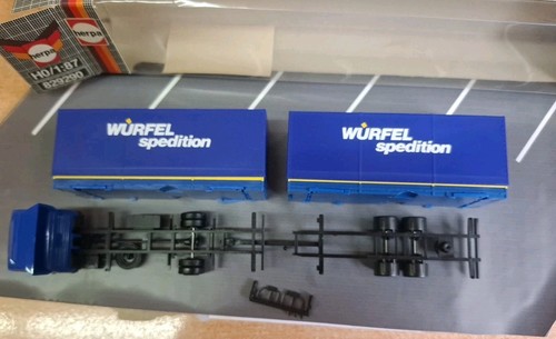 Würfel Spedition Mercedes Benz Hängerzug Herpa 1/87 - Foto 2 di 4