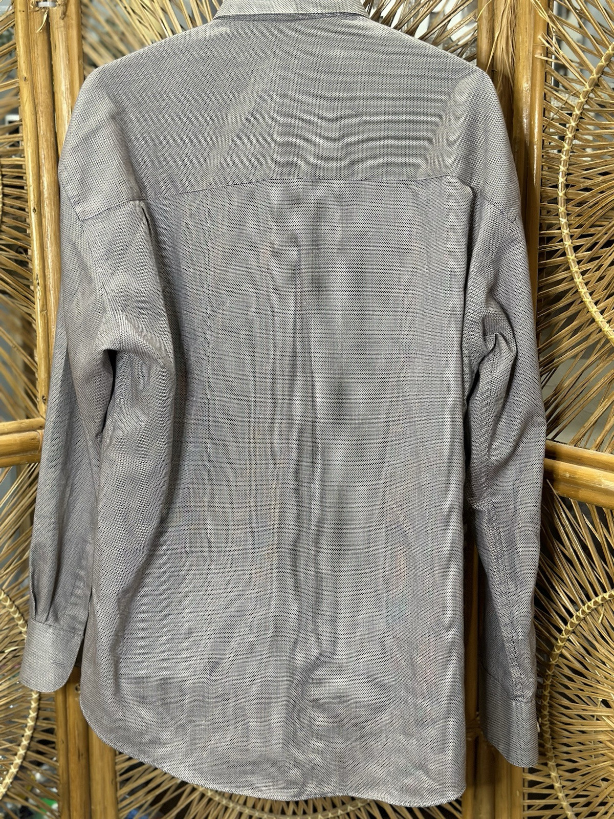 Camicia uomo Yves Saint Laurent YSL manica lunga con bottoni misto cotone taglia XL