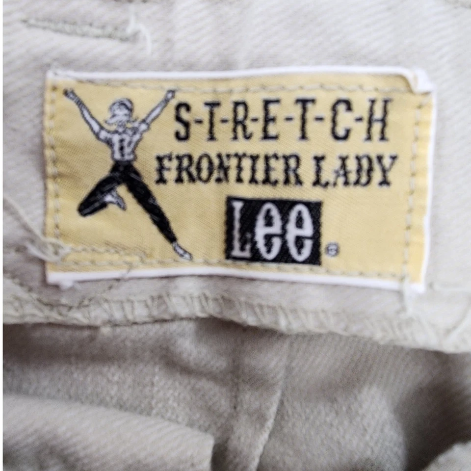 Pantalones Lee vintage años 60 para mujer 28 beige elástico frontera dama sarga tiro alto cremallera Foto 3 de 4