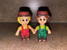 Figuren Set 2 Stück Vintage Pfadfinder Plastik beweglich Sammeln klein 5,5cm