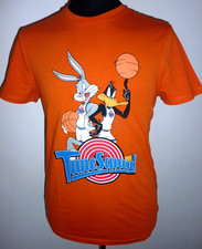 Space Jam Looney Tunes Tune Squad T-Shirt Orange Bugs Bunny Daffy Duck Medium
