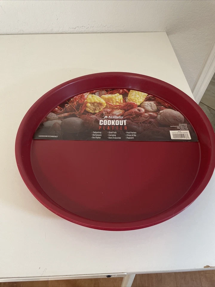 16” Round Heavy Duty outdoor Cookout Platters lot of 3  - Image 2 of 3