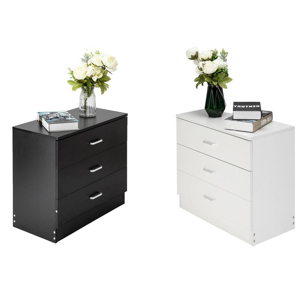 3-Drawer Nightstand Bedside Table with Storage for Bedroom Organization  -image