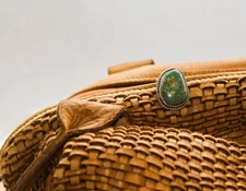 Ryan Schoolfield Royston Turquoise Sterling Handmade Key Charm, Purse/Boot Hook