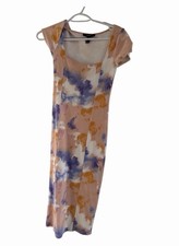 Forever 21 Women's S Bodycon Ribbed Mini Dress Stretch Abstract