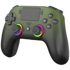 Manette LED sans Fil PS5 Verte avec Palettes et LED Programmables