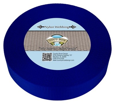 Country Brook Design  2 Inch Royal Blue Heavy Duty Nylon Webbing, 50 Yards