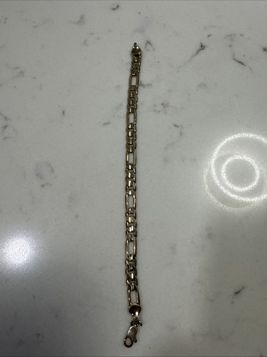 14K Real Solid Gold 2.5mm Flat Mariner Chain Necklace - Ioka, Yellow Gold With Lobster Clasp (NOT Plated)