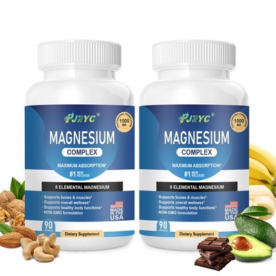 Magnesium Complex Supplement - 1000mg with 8 Magnesium Forms: Glycinate, Citr...